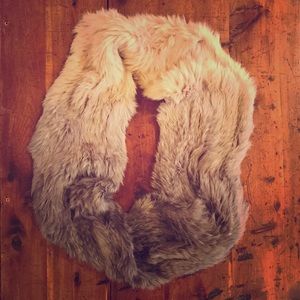 Real Rabbit Fur Infinity Scarf by Yves Salomon